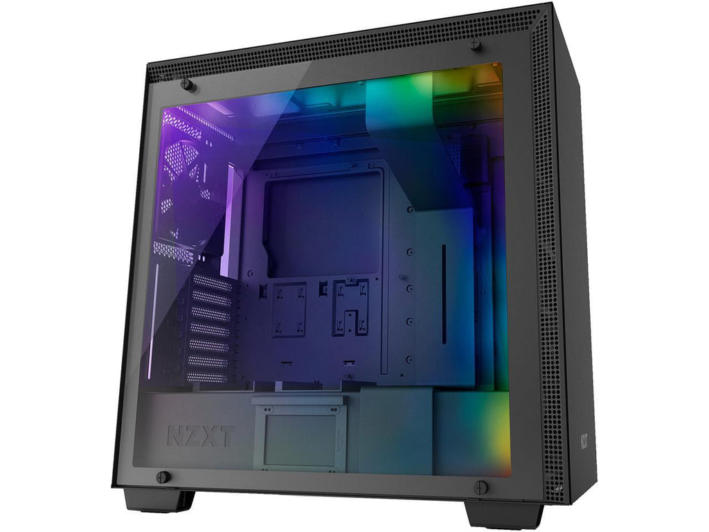NZXT H700i - ATX Mid-Tower PC Gaming Case - CAM-Powered Smart Device - RGB and Fan Control - Tempered Glass Panel - Enhanced Cable Management System - Water-Cooling Ready - Black