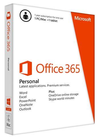 Microsoft Office 365 Personal, PC/Mac Key Card