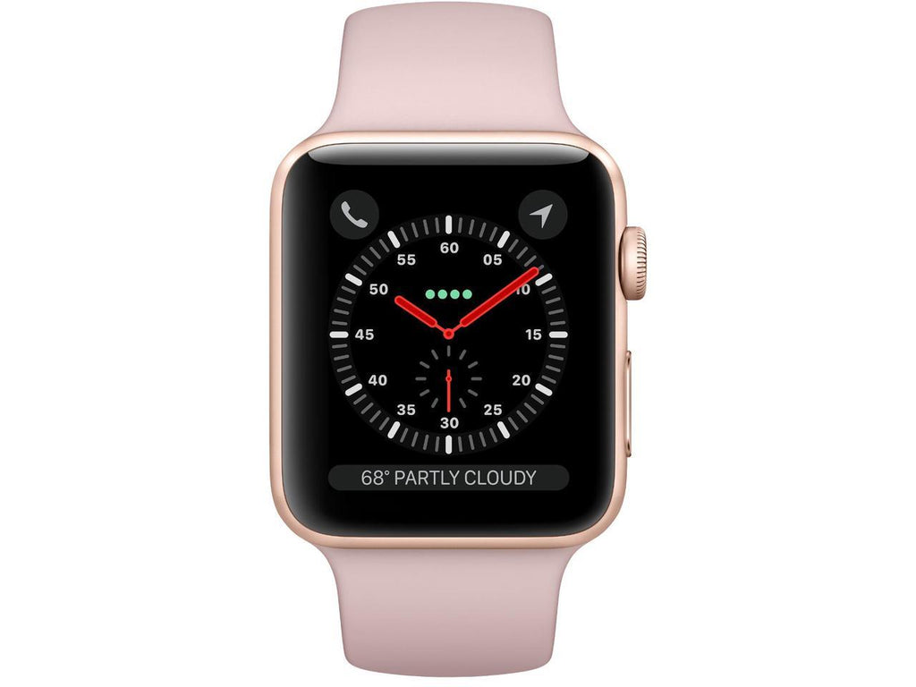 Apple Watch Series 3 GPS, 42mm MQL22LL/A Gold Aluminum Case with Pink Sand Sport Band